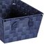 Whitmor Woven Strap Storage Baskets S/3-Navy Aufbewahrungskörbe mit gewebtem Riemen, S/3, Marineblau, Metall, Polypropylen (PP), Navy, 3