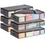 Lifewit 6 Stück 75L Unterbett Aufbewahrungsbox, Faltbare Unterbettkommode Aufbewahrungstasche Storage Boxes mit Deckel, Unterbett Aufbewahrung für Kleider Unterbett Kleiderschrank, Grau