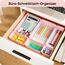 Vtopmart 25 Stücke Rosa Schubladen Organizer mit 4 Größen, Make up Ordnungssystem, Schminktisch Organizer Einsetzbar für Makeup, Küchen, Badezimmer, Büro, Schminktisch