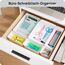 Vtopmart 25 Stücke Weiß Schubladen Organizer mit 4 Größen, Make up Ordnungssystem, Schminktisch Organizer Einsetzbar für Makeup, Küchen, Badezimmer, Büro, Schminktisch