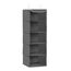 SONGMICS RCH005G02 Kleiderschrank-Hängesack, Faltbare platzsparende Hängetasche mit Metallhaken, Bambusverstärkung, Leinenmuster, Grau, 2 Stück