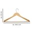 VonBueren 50 x Kleiderbügel Holz | 44,5 x 22 cm je Bügel/Holzbügel | Holzkleiderbügel | 360 Grad drehbar | Hangers Clothes Wooden