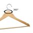 30 x Kleiderbügel Holz VonBueren | 44,5 x 22 cm je Bügel/Holzbügel | Holzkleiderbügel | 360 Grad drehbar