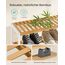 SONGMICS Schuhregal aus Bambus, Schuhablage mit 4 Ebenen, Schuh-Organizer, Regal für Schuhe, Pflanzen, Bücher, Flur, Wohnzimmer, Schlafzimmer, 26 x 70 x 75,5 cm, weiß-naturfarben LBS007KZ01