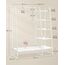 VASAGLE Kleiderständer, Garderobenständer, 45 x 120 x 160 cm Garderobe, Kleiderstange, Schuhablage, offener Kleiderschrank, 6 Haken abnehmbar, Schlafzimmer Flur, wolkenweiß-mattweiß RGR116W02