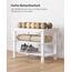 SONGMICS Schuhbank, Schuhregal mit 3 Ebenen, Schuhablage aus Bambus, bis 130 kg belastbar, 28,7 x 70,1 x 45,3 cm, für Flur, Badezimmer, Schlafzimmer, weiß LBS004W01