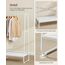 VASAGLE Kleiderständer, Garderobenständer, 45 x 120 x 160 cm Garderobe, Kleiderstange, Schuhablage, offener Kleiderschrank, 6 Haken abnehmbar, Schlafzimmer Flur, wolkenweiß-mattweiß RGR116W02