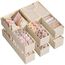SONGMICS Aufbewahrungsbox für Schublade, 12er Set, Schubladen Organizer, Faltbox, Unterwäsche Organizer, Stoffbox für Socken, Unterwäsche, BHs, Krawatten und Schals, sandbeige RDZ006Y02
