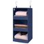 GRANNY SAYS Kleiderschrank Organizer Hängend, hänge Organizer mit 3 Fächern, 1 Stück Hängeaufbewahrung Schrank, Marineblau Kleiderschrank Hängeregal, Faltbare hänge Regal Stoff, Hanging Organiser
