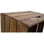 Massive Schuh- Bücherregalkiste Obstkiste Weinkiste Maße ca 50 x 40 x 31cm xxxaus dem Alten LandxxxWeinkisten Obstkisten Holzkiste Dekokiste Regal (Natur quer) (1, dunkel, kurze Unterteilung)