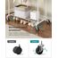 SONGMICS Kleiderständer, Kleiderstange, Garderobenständer mit 2 Kleiderstangen und Ablage, Rollen, bis 110 kg belastbar, Industrie-Design, für Schlafzimmer, Ankleidezimmer, weiß HSR060W01