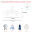 ManGotree Baby Kleiderbügel für Kinderzimmer Kleiderschrank, 28cm-36.8cm Einstellbare Anti-Rutsch-Kinder Kleiderbügel, Platzsparende stapelbare Kunststoffbügel für Baby Kleinkinder (20er Pack,Weiß)