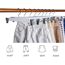 Amber Home 10 Stück 36cm Weiß Kleiderbügel aus Holz, Robust und Glänzend Hosenbügel Aufhänger für Hosen Shorts Rock Socken Unterwäsche, mit rutschfest Clips und Drehbar Haken