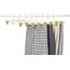 Amber Home 10 Stück 36cm Weiß Kleiderbügel aus Holz, Robust und Glänzend Hosenbügel Aufhänger für Hosen Shorts Rock Socken Unterwäsche, mit rutschfest Clips und Drehbar Haken (Gold 10)