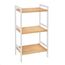 SONGMICS Bambus Regal, Küchenregal, Badregal, Bücherregal, Standregal mit 3 Ablagen, 31,5 x 45 x 80 cm, für Bad, Küche, Wohnzimmer, Schlafzimmer, Balkon, naturfarben-weiß BCB73Y