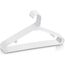 Utopia Home Kleiderbügel aus Kunststoff, 100 Stück, Kleiderbügel mit Haken, langlebig und platzsparend, weiß