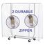 Ruibo Transparente Kleiderständer-Abdeckung, staubdicht, mit 2 haltbaren Reißverschlüssen, wasserdichter Schutz für Kleidung, L: 180,3 x 50,8 x 152,4 cm, Ethylen-Vinylacetat