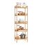 SONGMICS Bambus Regal, Küchenregal, Badregal, Bücherregal, Standregal mit 5 Ablagen, 31,5 x 45 x 142 cm, für Bad, Küche, Wohnzimmer, Schlafzimmer, Balkon, naturfarben BCB075N01