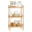 SONGMICS Bambus Regal, Küchenregal, Badregal, Bücherregal, Standregal mit 3 Ablagen, 31,5 x 45 x 80 cm, für Bad, Küche, Wohnzimmer, Schlafzimmer, Balkon, naturfarben BCB073N01