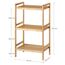 SONGMICS Bambus Regal, Küchenregal, Badregal, Bücherregal, Standregal mit 3 Ablagen, 31,5 x 45 x 80 cm, für Bad, Küche, Wohnzimmer, Schlafzimmer, Balkon, naturfarben BCB073N01