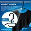 PORTENTUM Kleiderbügel aus 100% Recyceltem Kunststoff, 50 Stück, Schwarz. Für Alle Kleidungsarten, 360º Drehbarer Haken, Platzsparend, Zubehörhalter, Haken für Kleider, Blusen & Röcke, Made in Spain