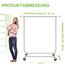 HOKEEPER 113kg Tragfähigkeit Kommerzielle Grade Kleidung Kleiderständer Heavy Duty Sing Rail Einstellbare zusammenklappbare Rolling Kleiderständer auf Rädern,Chrom Finish