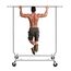 HOKEEPER 113kg Tragfähigkeit Kommerzielle Grade Kleidung Kleiderständer Heavy Duty Sing Rail Einstellbare zusammenklappbare Rolling Kleiderständer auf Rädern,Chrom Finish