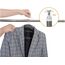 Ediesi, Samt-Kleiderbügel, 35 Stück, grau, mit Krawatte, rutschfest, weich, dünn, für Hose, Hemd, Rock, Anzüge (35 Stück, Grau mit Korbato)