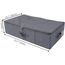 2er-Pack, faltbare Unterbett-Aufbewahrungsboxen mit Reißverschlussabdeckung, Aufbewahrungsbehälter aus festem Stoff für Decken, Kleidung, Schuhe, Spielzeug, staubdicht und waschbar, Schwarz Grau
