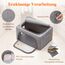 Lifewit 25L Aufbewahrungsbox mit Deckel, Kleidung Aufbewahrung, Faltbare Kleideraufbewahrung mit Metallrahmen, Stoffbox mit Griffen & Fenster, Aufbewahrung Kleiderschrank, 6er Set, Hellgrau