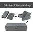 iwill CREATE PRO Unterbett-Aufbewahrungsbehälter, faltbar, waschbar, staubdicht, für Schrank, Kleiderschrank, Kleidung, Decken, Bettdecken, Pullover, Organizer, Dunkelgrau, 3 Stück