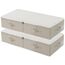 Omygarden Faltbare Unterbett Aufbewahrungsbox mit Kunststoff-Stützfutter,Decken Kleidung Tröster Aufbewahrungsbehälter Organizer für Schlafzimmer und Schrank, 90×42×18cm, Beige, 2PCS