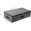 Omygarden Faltbare Unterbett Aufbewahrungsbox mit Kunststoff-Unterstützung Liner,Decken Kleidung Tröster Aufbewahrungsbehälter Organizer für Schlafzimmer und Schrank, 74.5×38×18cm, schwarz grau, 2PCS
