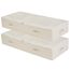 Amonsen 2er-Pack, 100cm Unterbett-Aufbewahrungsbox mit Deckel, faltbar & waschbar, beschriftbare Tasche & 6 Griffe, Beige