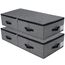 Omygarden Faltbare Unterbett Aufbewahrungsbox mit Kunststoff-Stützfutter,Decken Kleidung Tröster Aufbewahrungsbehälter Organizer für Schlafzimmer und Schrank, 90×42×18cm, schwarz grau, 2PCS