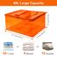 Vieshful 3 Stück Aufbewahrungstasche für Kleidung mit Verstärktem Griff Faltbare Unterbett Aufbewahrungsbox Vinyl Organizer für Bettdecke 40L Orange