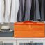 Vieshful 3 Stück Aufbewahrungstasche für Kleidung mit Verstärktem Griff Faltbare Unterbett Aufbewahrungsbox Vinyl Organizer für Bettdecke 40L Orange