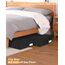 punemi Unterbett-Aufbewahrungsbeutel mit Deckel, faltbar, stabil, mit 3 Griffen, ultradicker Stoff-Aufbewahrungsbox, 76,2 x 38,1 x 17 cm, Schwarz, 2 Stück