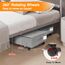 Huquter 2 Stück Unterbett Aufbewahrungsbox mit rollen 360°Drehung, Unterbettkommode groß mit 3 Griffe, Ultra dicken Bettdecken Aufbewahrung, bettkasten mit rollen (Z-Grey)
