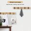 ANVODE 2 Stück Garderobenhaken Holz Wand, Holzplatte Garderobenleiste Faltbarer Kleiderhaken mit 5 Haken für Jacken, Hüte und Handtaschen (42cm)