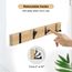 ANVODE 2 Stück Holz Garderobenhaken, Garderobe Kleiderhaken Faltbare Garderobenleiste mit 4 Haken für Jacken, Mäntel, Hüte, Schals, Handtaschen (40cm)