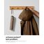 LARHN Garderobenhaken Holz - Garderobenleiste Holz mit 5 Haken - 43 cm - Kleiderhaken Wand - Wandgarderobe für Flure, Garderoben, Schlafzimmer und Badezimmer