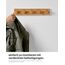 LARHN Garderobenleiste Holz mit 5 Haken XL, 42cm - Wandgarderobe, Jackenhalter Wand, Hakenleiste Garderobe Wand, Kleiderhaken, Garderobenhaken