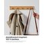LARHN Garderobenhaken Holz - Garderobenleiste Holz mit 5 Haken - 43 cm - Kleiderhaken Wand - Wandgarderobe für Flure, Garderoben, Schlafzimmer und Badezimmer