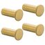 SAYAYO Garderobenhaken Edelstahl, Kleiderhaken Wand Haken zum Schrauben Handtuchhaken Wandhaken Garderobe Golden 4 Stück für Badezimmer, Küche, Schlafzimmer, EGOY001Y-G-4P