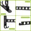 JOLY FANG Wand Kleiderlüfter, Kleiderständer kleiderhaken Klappbar mit Stange, Wandmontage Garderobenhaken für Schlafzimmer Waschküche(Schwarz, 2 Stück + Stange)