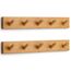 LARHN Garderobenhaken Holz (2 Stück) - Garderobenleiste Holz mit 5 Haken - 43 cm - Kleiderhaken Wand - Wandgarderobe für Flure, Garderoben, Schlafzimmer und Badezimmer