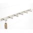 Stahlia Hakenleiste EDELSTAHL gebürstet Garderobenleiste 6x Haken (L: 460mm) Modell:AURORA Wandgarderobe mit 1/4/6/8/10 Kleiderhaken Garderobenhaken Wandhaken
