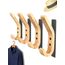 WJUAN Garderobenhaken Eiche Massivholz 4er Set | Wandhaken Holz mit 10kg Tragkraft | 155mm Kleiderhaken Holz | Handpoliert und Feuchtigkeitsbeständig, für Bad, Küche, Schlafzimmer