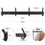 Qiannhee Wandgarderobe, schwarz, mit 4 Haken, aus SUS304 Edelstahl, 43 cm, 40 kg, für Küche, Flur, Garten, Jacke, Handtuch, modern